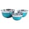 Oster Rosamond Turquoise Stainless Steel Mixing Bowl Set